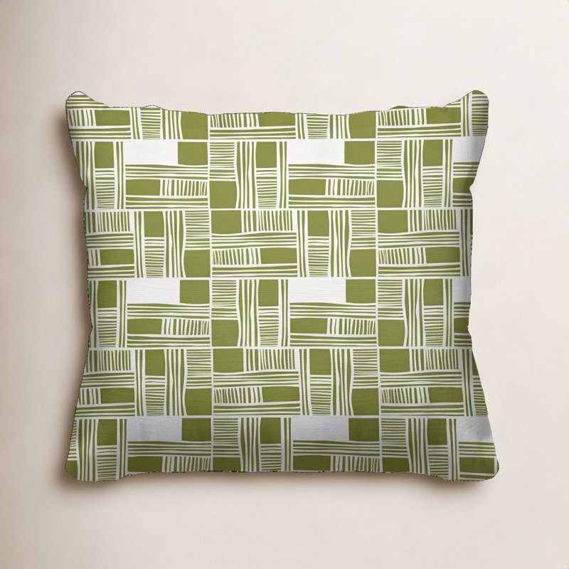 Housse et insert de coussin intérieur / extérieur Kapri, 15 po x 15 po, Olive, Carré
