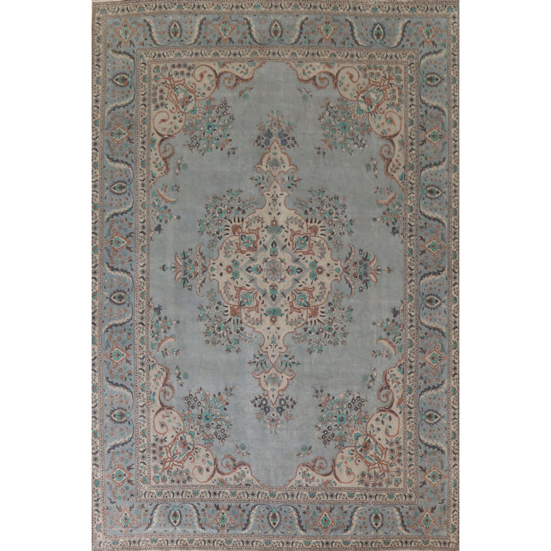 Tapis traditionnel gris surteint 10 x 13