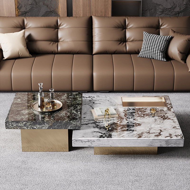 Ensemble de tables basses Light Luxury, Or