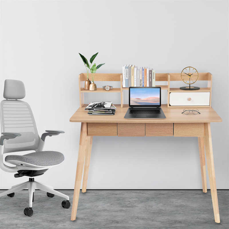 Elegant Wooden Work Table With Drawers