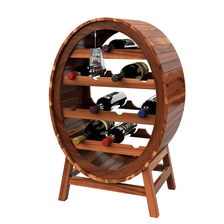 Union Rustic Manter Tabletop Wine Bottle & Glass Rack Brown | Wayfair.co.uk