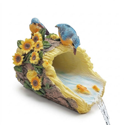 Hummingbird Decorative Downspout Extender, Eco-Friendly Resin Splash Block, Fits 3x4 Downspouts, Outdoor Garden Decor
