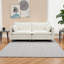 Canapé moderne en chenille beige moderne avec 2 places avec ports USB et poches latérales, parfait pour les petits espaces-129023809