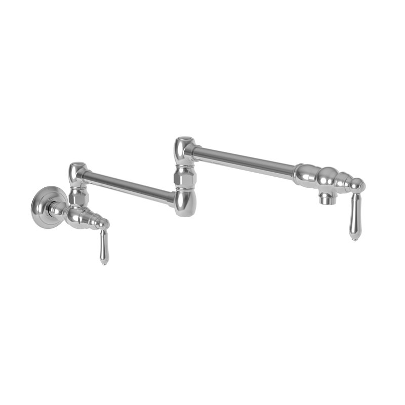 Chesterfield Wall Mount Pot Filler, Polished Chrome
