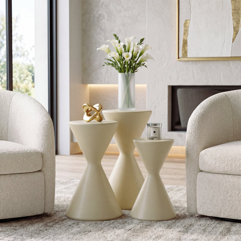 Support pour plante 3 pièces Ashton, Beige
