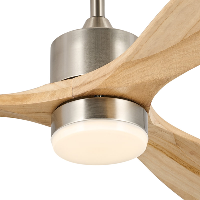 Ventilateur de plafond 52 po Calisse, Chrome / naturel