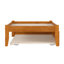 Lit plateforme simple en bois massif avec pied de lit et lit gigogne Concord-96140341