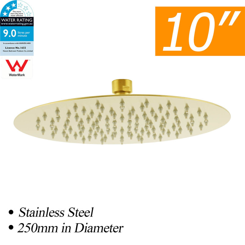 Rain Shower Head, Brushed Nickel