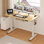 Bureau debout à hauteur ajustable avec ports USB et plateau de gestion des câbles Mancheer