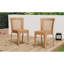 Ensemble de 2 chaises empilables FARLEY, brun clair