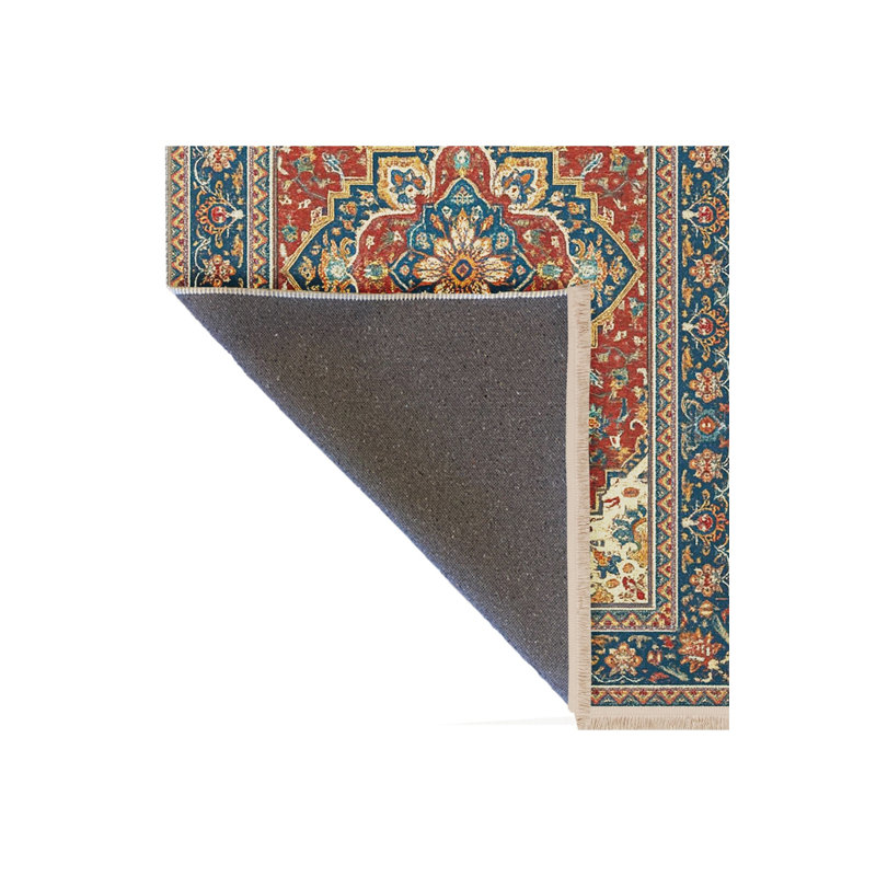 Tapis tissé vert Mosso, 4'7" x 6'7"