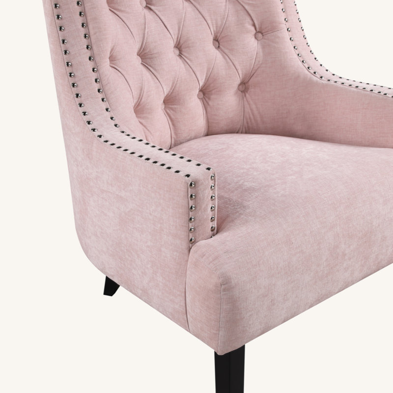  Chaise d'appoint 28 po Bania, Chenille rose