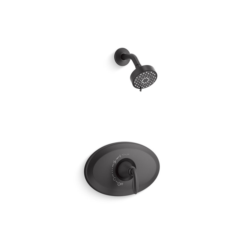 Remodel Rite-Temp Shower Trim Kit With 2.5 Gpm, Matte Black