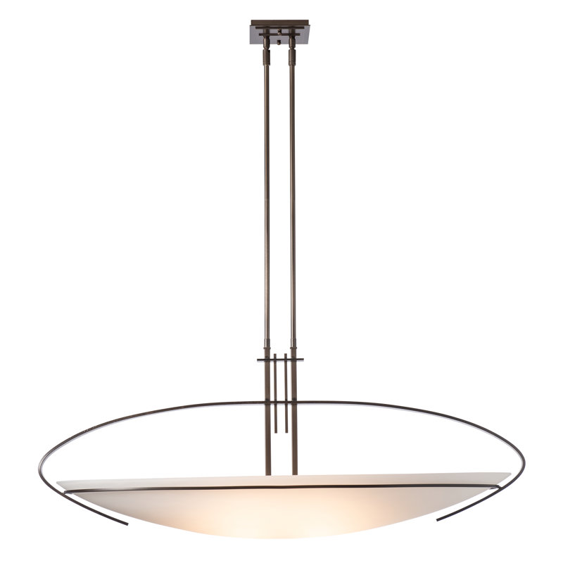 Mackintosh 2 - Light Bowl Pendant, Dark Smoke, 17.3" H x 41" W x 13.8" D