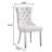 Glass Top Metal Base Dining Table With 6 Velvet Dining Chairs,7 - Piece Pedestal Dining Set-106913434-106913547