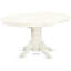 Ensemble de table de cuisine 5 pièces pour 4 personnes comprenant une table de salle à manger ovale avec rallonge papillon et 4 chaises, lin blanc-583909790-609053877-659654418