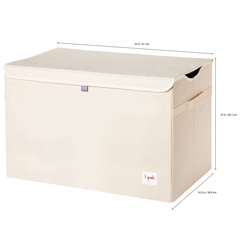 White Unicorn Collapsible Toy Chest with Handles