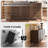 Farmhouse 47 in. W Sideboard Buffet Accent Storage Cabinet with Strip Skeleton Door and Adjustable shelves