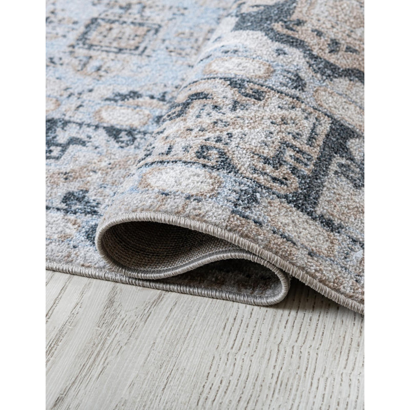 Taslin Rug, Blue, Runner 2' x 8'