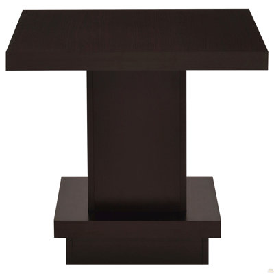 Mbala Cappuccino Square Pedestal End Table