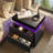 LED Nightstand with Drawers-176244445