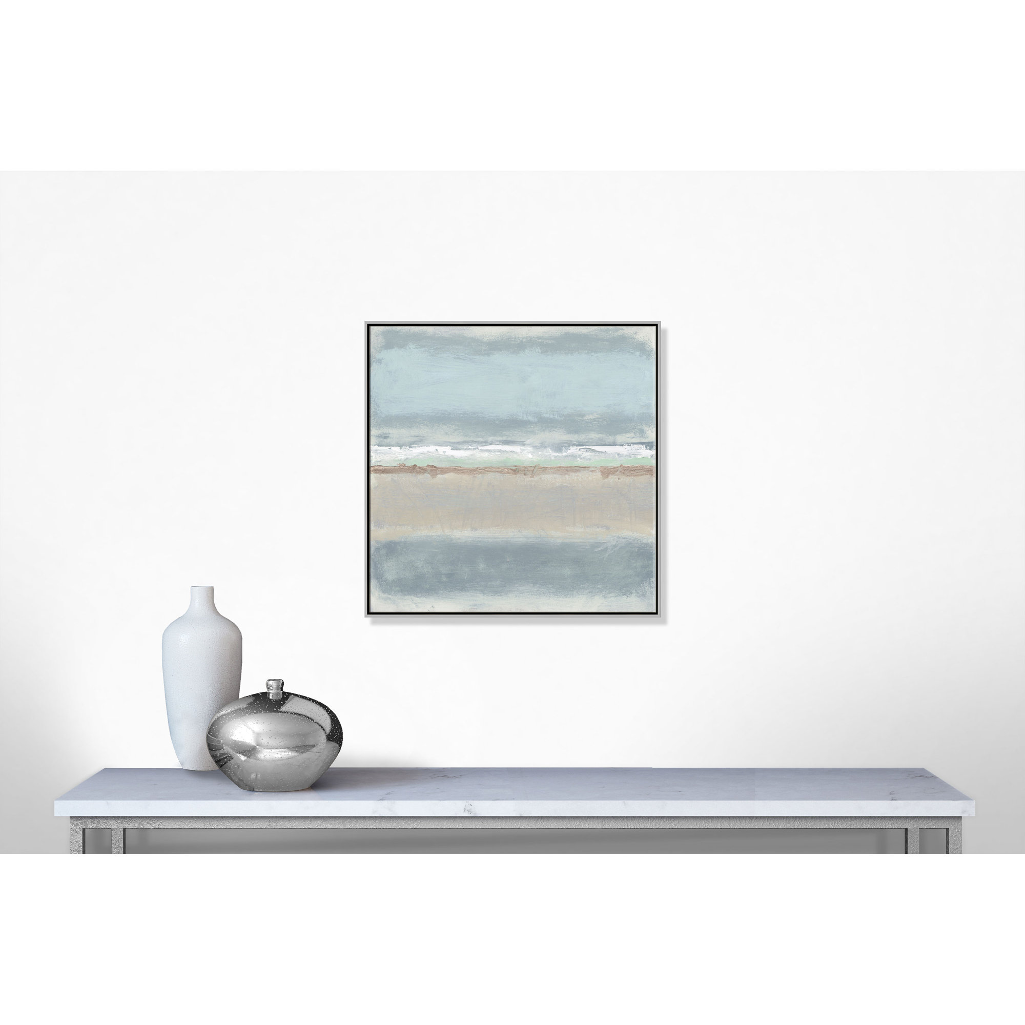 Dandelion 2 - Painting Print on Canvas by Filippo Ioco, 36" H x 36" W x 2" D, Silver
