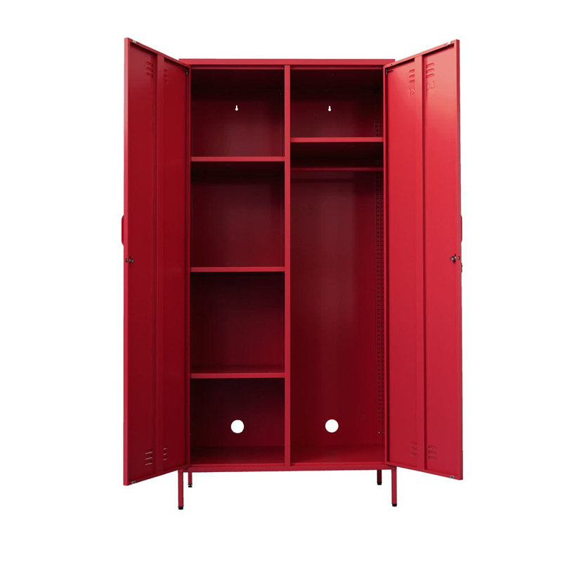 Nikeria 2 Door Steel Wardrobe, Rose