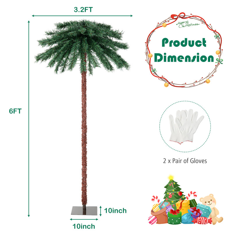 Arbre de Noël vert 6 pi avec 210 lumières DEL Cashmere 6 'H