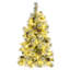 Arbre de Noël enneigé 4 pi avec pommes de pin, 170 branches, 120 lumières DEL et 11 modes de clignotant pour un décor festif