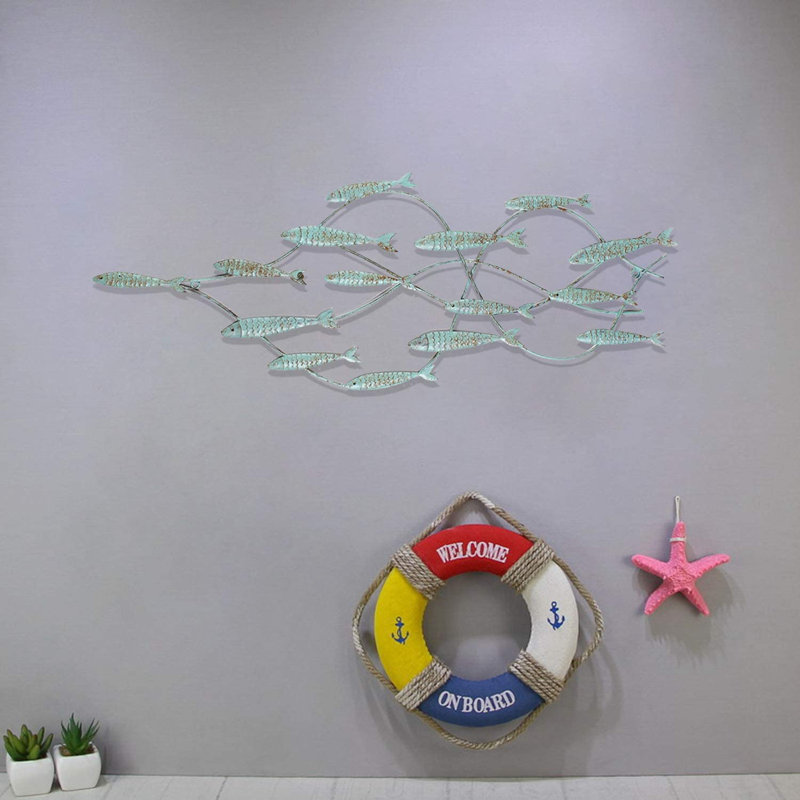 Coastal Abstract Wall Decor on Metal