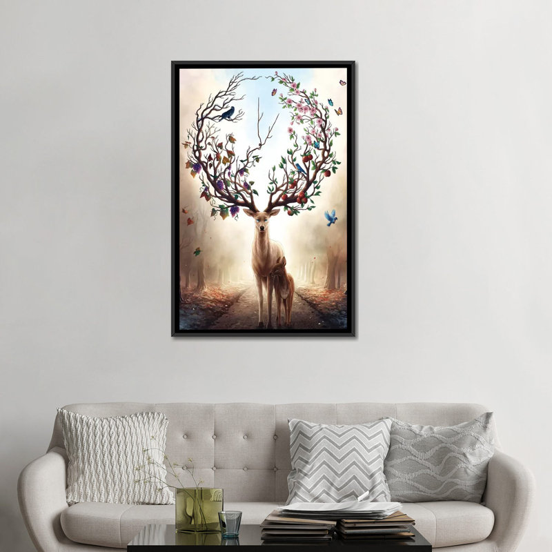 «Seasons», impression sur toile tendue, Toile encadrée noire, H 60 po x l 40 po x P 1,5 po, Pas de tapis