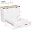 Lit plateforme double pliable pleine grandeur avec tiroir de rangement et de rangement, armoire en blanc pour petite chambre d'amis