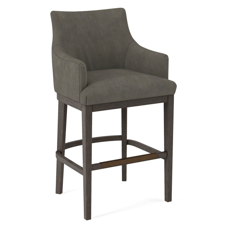 Upholstered Stool, Applause Porpoise, Black