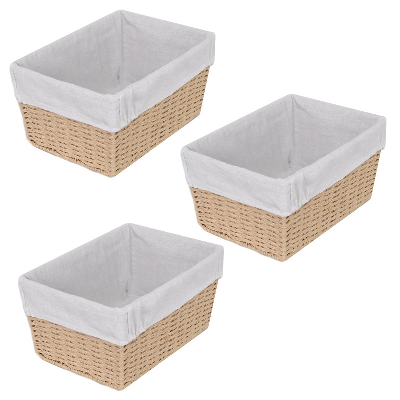 Ensemble de 3 paniers de rangement en papier