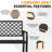 Classic Outdoor Bench With Waves Design-374154356