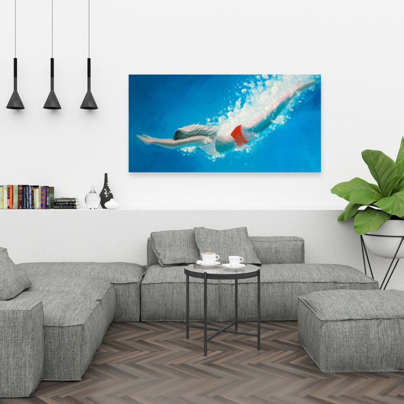 Diving Jump - Modern Bathroom Canvas for Home Decor
