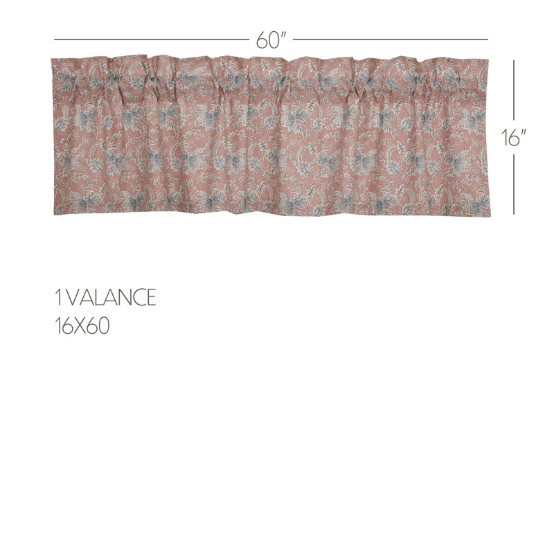 Cantonnière sur mesure en coton Tullett, L 60 po x L 16 po