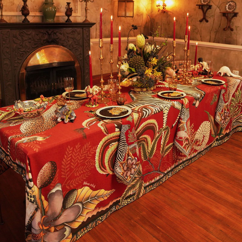 Napkins - Thanda Stripe, Flame