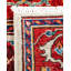Tapis de couloir unique en laine noué à la main ivoire / rouge / bleu New Age 2 pi 6 po x 10 pi Jowan