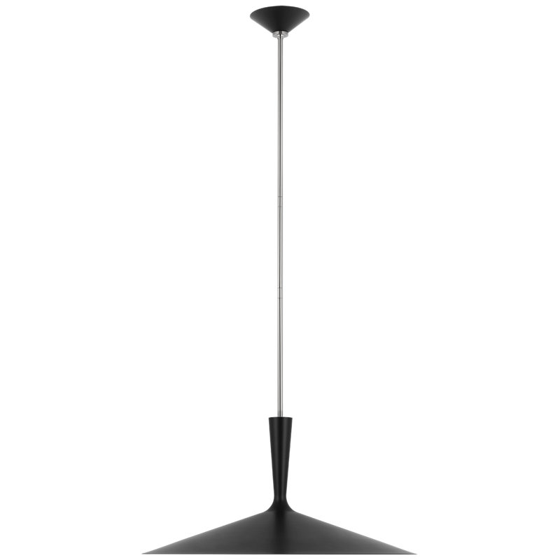 Rosetta 1 - Light Pendant, 56.75" H x 26" W x 26" D, Matte Black, Matte Black/Polished Nickel