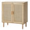 Armoire en rotin avec 2 portes magnétiques et tablettes réglables