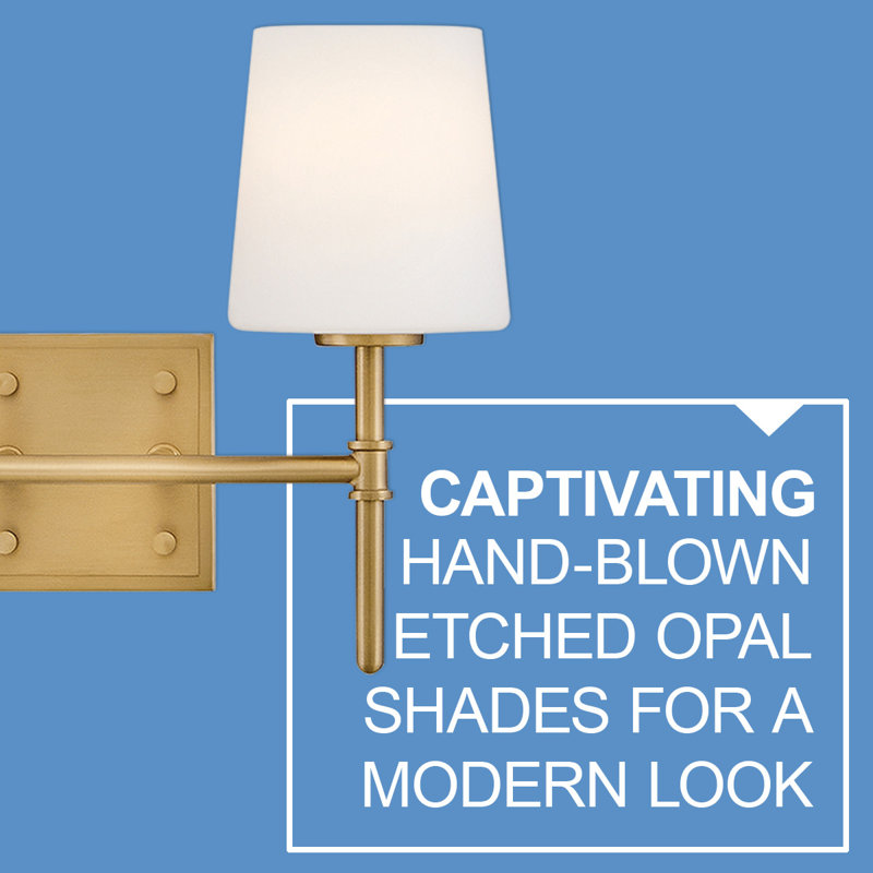 Saunders 2 - Light Bath Sconce, Lacquered Brass