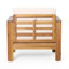 Fauteuils club d'extérieur en bois d'acacia avec coussins-1474995876