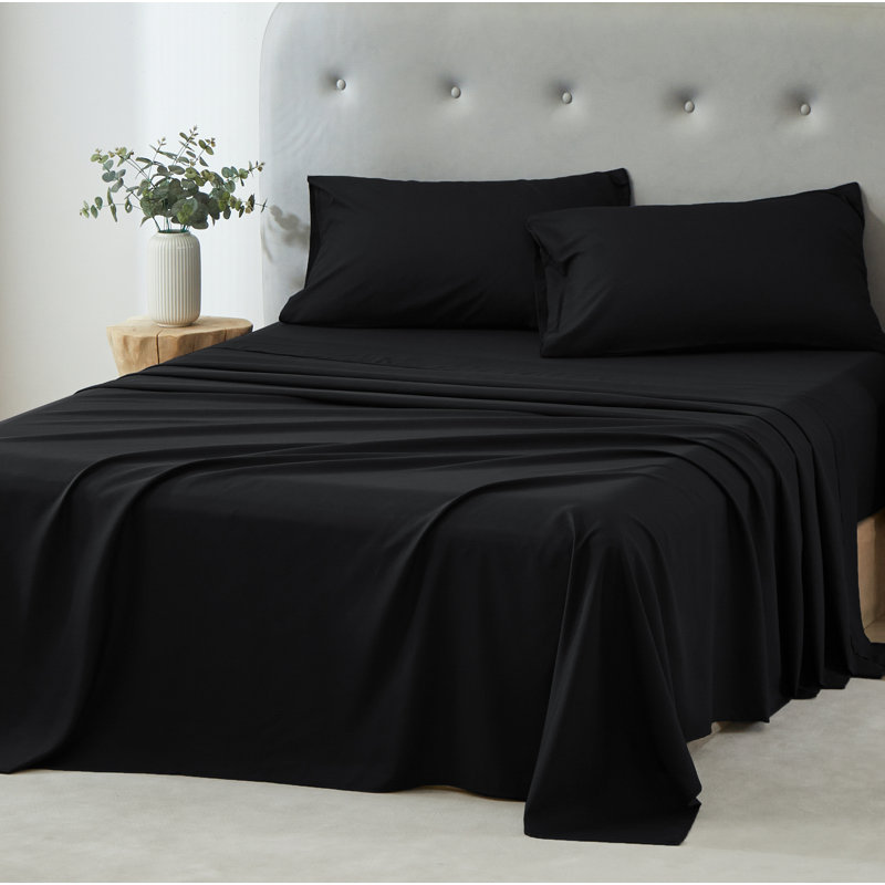 Ensemble de draps 4 pièces (double / grand / très grand) pour toutes les saisons, ensemble de draps simple (3 pièces), doux et confortable pour les étudiants / amis / collègues, un espace de couchage en forme de nuage toute l'année, printemps / ét?