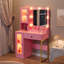 Bureau de maquillage avec lumières et miroir-1969176185