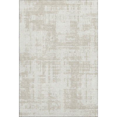 Premium Machine Washable Prisco Ivory Rug