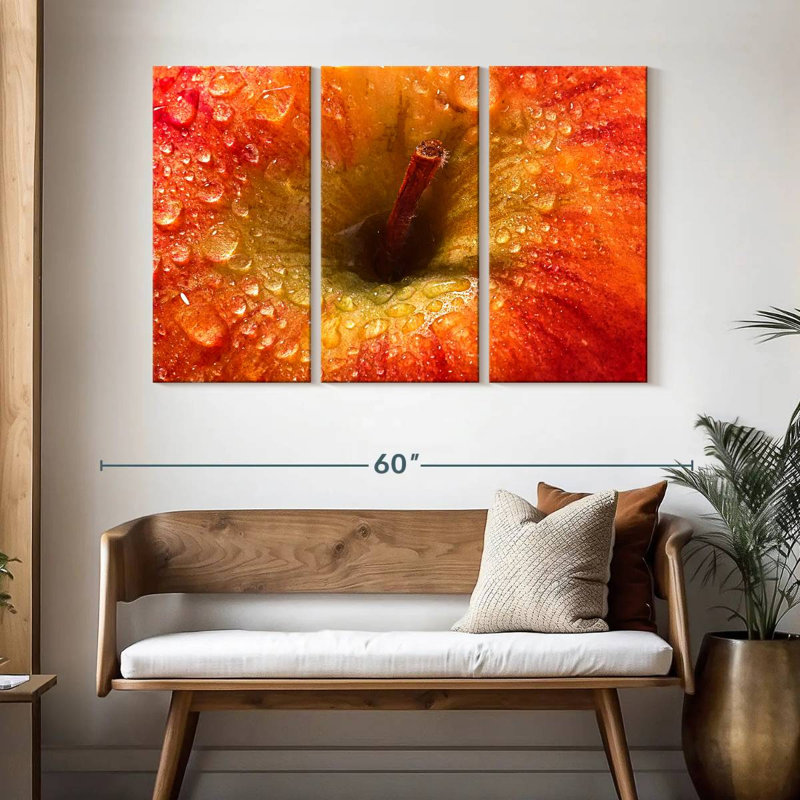 Yarlin Fresh Dewy Red Apple, 32" H x 50" W