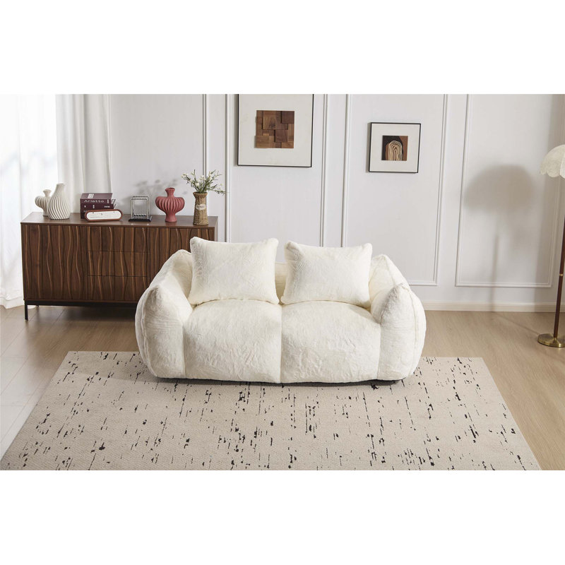 Très grand fauteuil à billes géant pour adultes avec support ergonomique, tissu ultra-doux et sans assemblage.