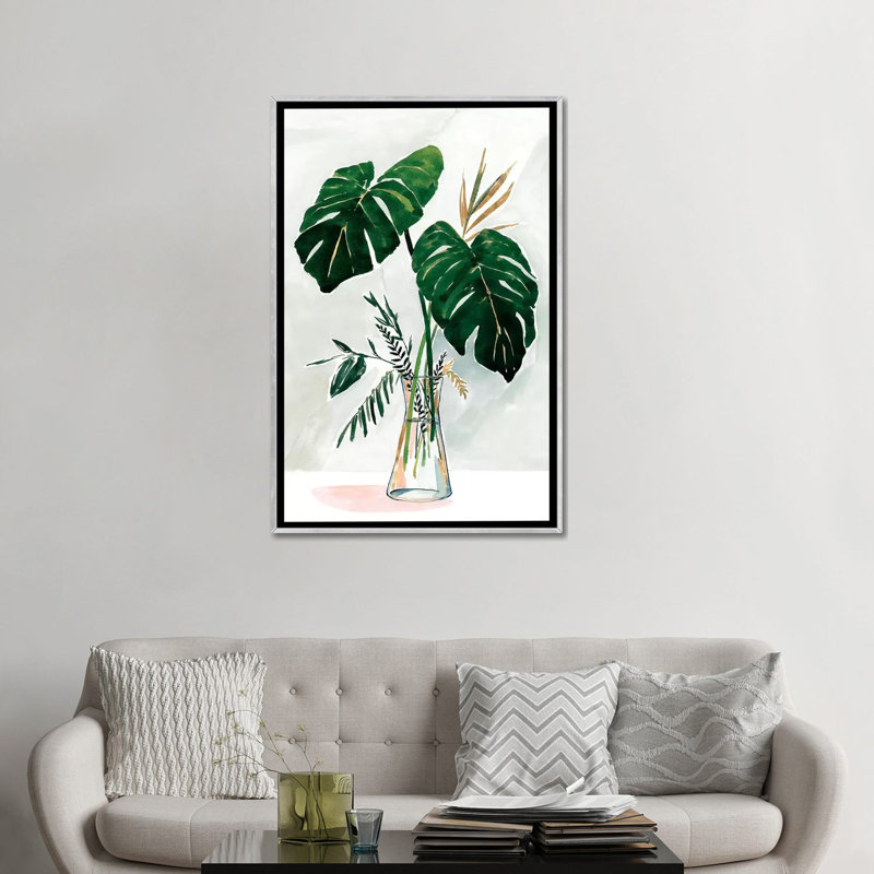 «Forenoon I» par Isabelle Z - reproduction d'art, Toile avec cadre argenté, H 48 po x l 32 po x P 1,5 po, Aucun mat