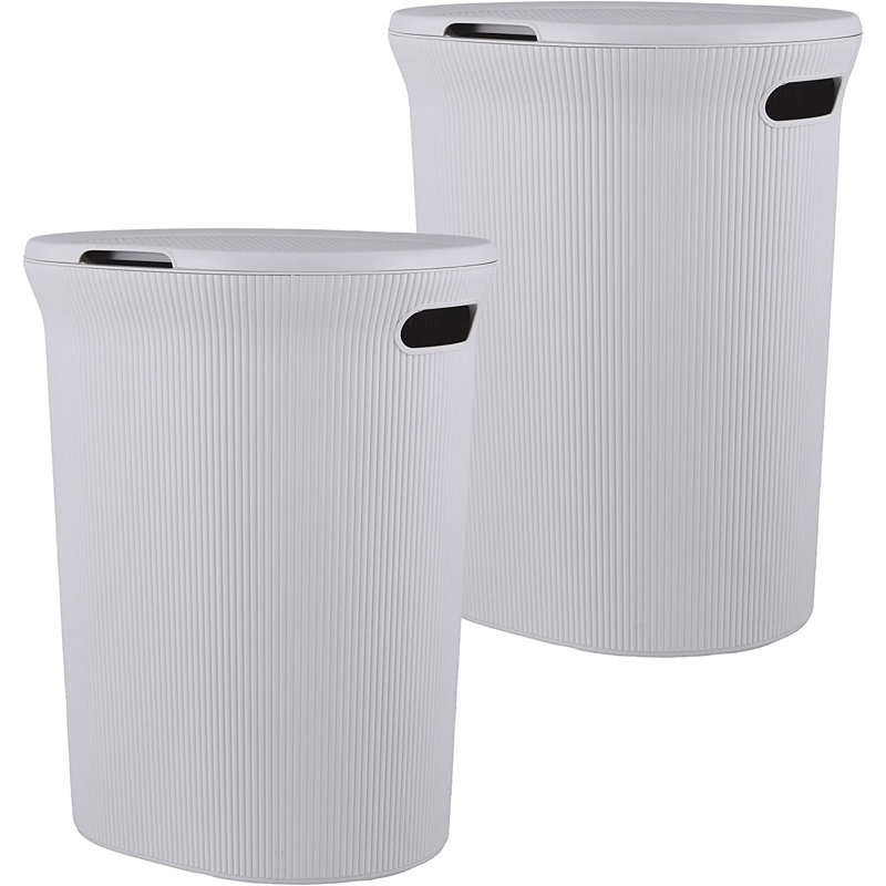Panier à linge décoratif, Blanc cassé, H 19,5 po x l 16 po x P 13 po